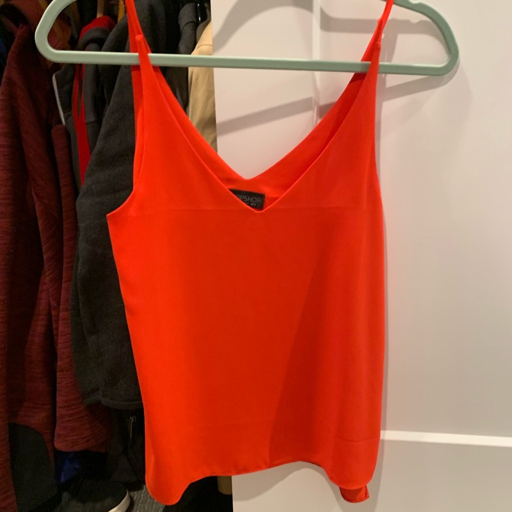 TOPSHOP bright red-orange tank